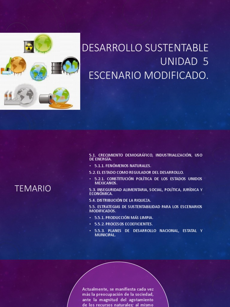 DESARROLLO SUSTENTABLE UNIDAD 5.pptx Sustentabilidad