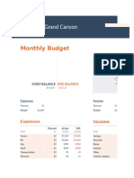 Monthly Budget