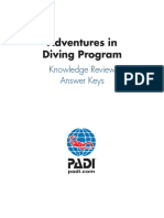 Adventures in Diving Knowledge Review Answer Keys