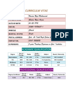 Curriculm Vitae: Acadamic Qualification