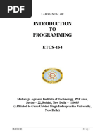 TO Programming: ETCS-154