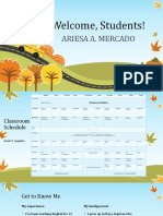 Welcome, Students!: Ariesa A. Mercado