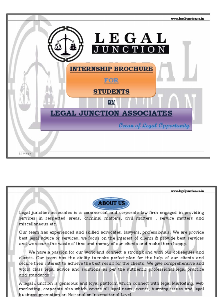 Internship Brochure PDF | PDF | Lawyer | Supreme Courts