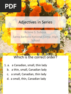 Adjective Series