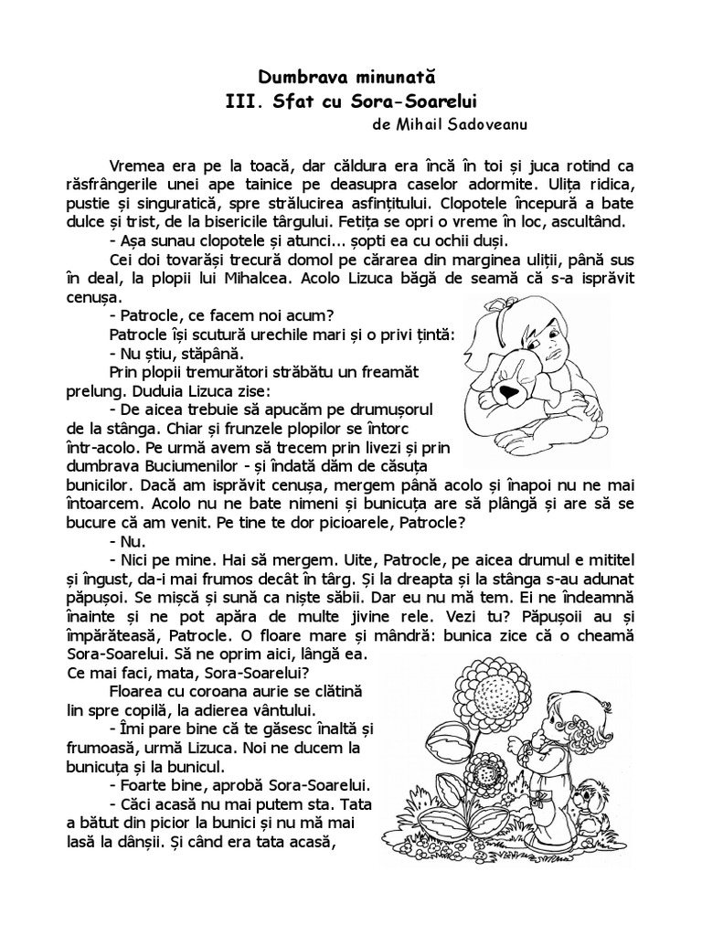 Rezumat Pe Scurt Dumbrava Minunata 0 2 Dumbrava Minunata | PDF