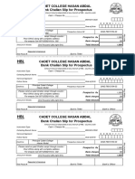 Challan Form For Prospectus