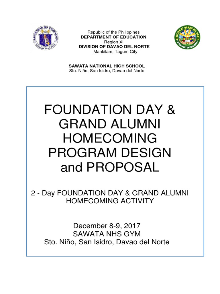 Foundation Day & Alumni Homecoming Plan | PDF