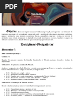 Psicologia Unifor - Grade Curricular