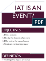 Plan an Event: Define, Identify Elements, Types