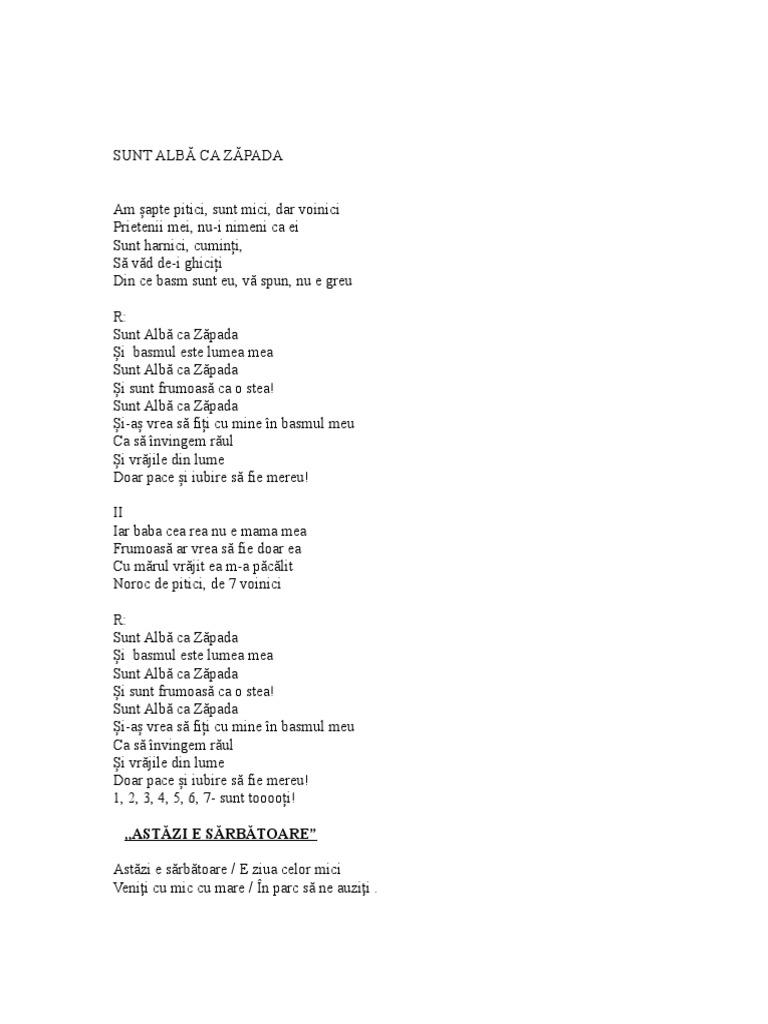 Cantece Serbare Sfarsit De An
