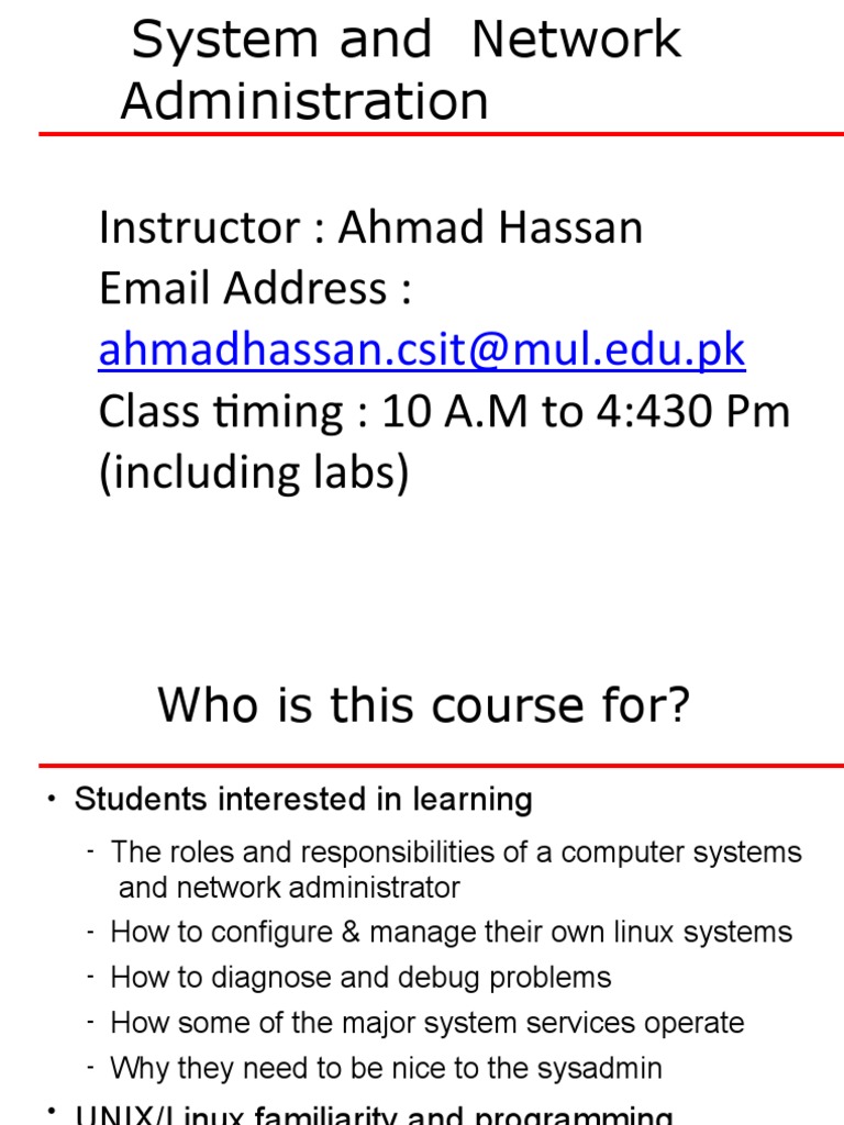 Linux System Administration Course | PDF | Berkeley Software ...
