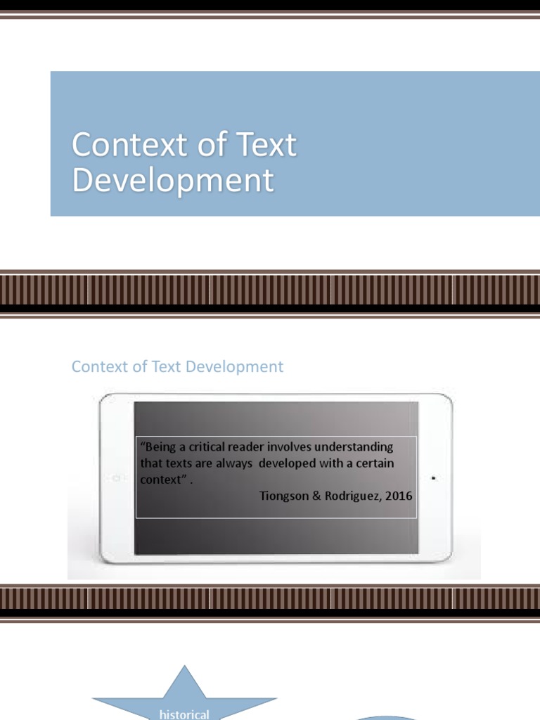 Understanding Text Development Context | PDF | Intertextuality ...