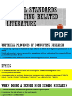 Ethical Standards in Writing Related Literature