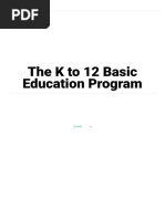 The K To 12 Basic Education Program - Official Gazette of The Republic of The Philippines