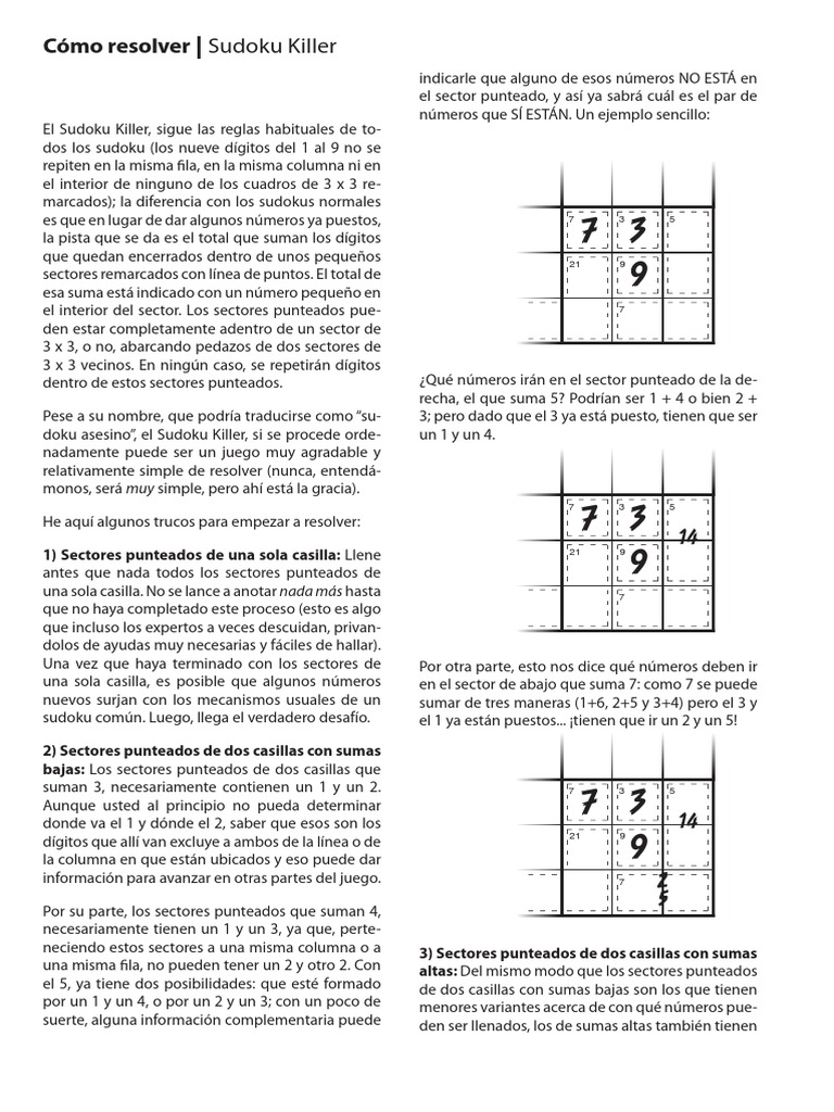 Lleno Aprobación Sucio Como Resolver Sudoku Killer | PDF | Ocio