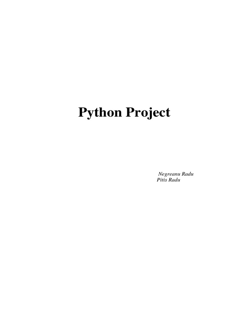Python Project | PDF
