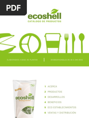Ecoshell Catalogo PDF Residuos Gesti n de la cadena de