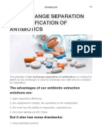 Ion Exchange Separation and Purification of Antibiotics