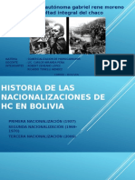 Historia de Las Nacionalizaciones de HC en Bolivia
