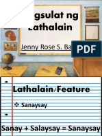 Pagsulat ng lathalain