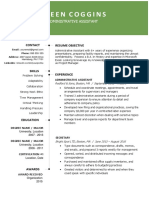 2019 Resume Template Green