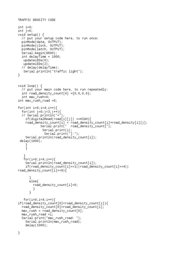 Traffic Density Code | PDF | Computer Programming | Computing