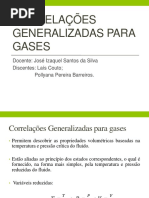 Correlações Generalizadas Para Gases