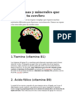 6 vitaminas que mejoran tu cerebro