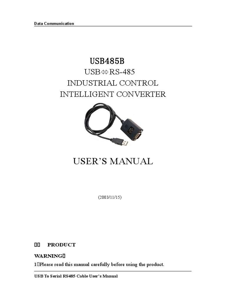 Usb485b User's Manual | PDF | Usb | Physical Layer Protocols