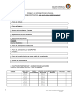 Informe Técnico Parcial. Estudio de Investigación Que Involucra Seres Humanos