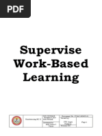 Supervise Work-Based Learning: Hairdressing NC II Document No. Issued By: CTU Argao Campus