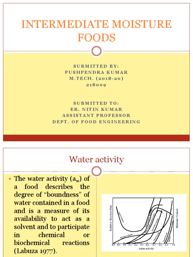 Intermediate Moisture Foods PDF Foods Food Science