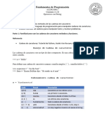 Fundamentos de Programación: Ejercicios con cadenas de caracteres