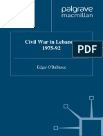 Edgar O'Ballance (Auth.) - Civil War in Lebanon, 1975-92 (1998, Palgrave Macmillan UK)