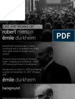 Emile Durkheim & Robert Merton