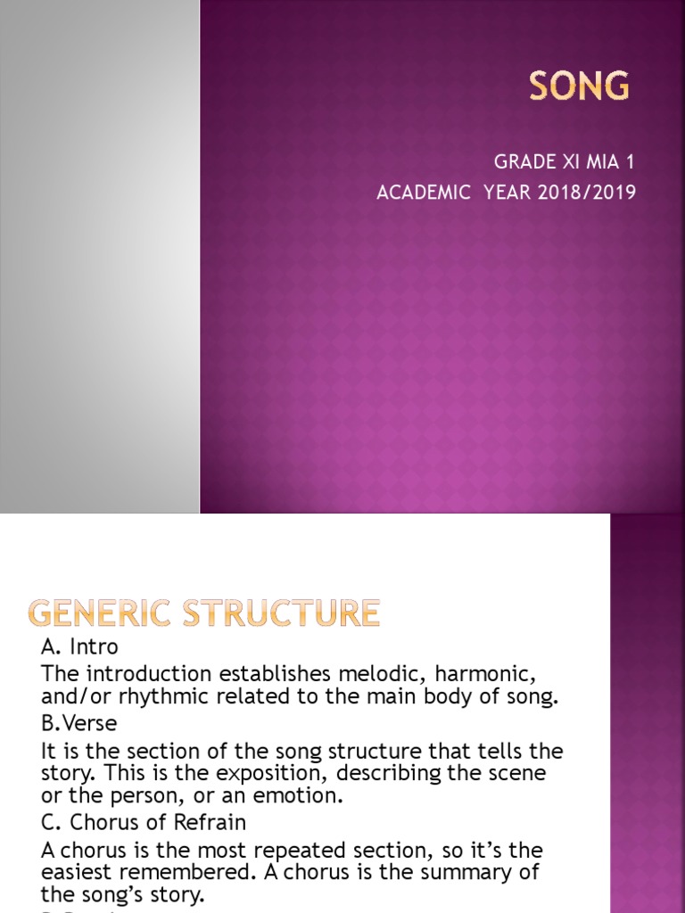 Understanding Song Structure and Features | PDF
