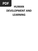 Human Development and Learning