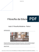 5 - Filosofia Da Educação - Filosofia Moderna - Parte I