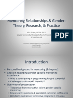Mentoring Relationships & Gender: Theory, Research, & Practice