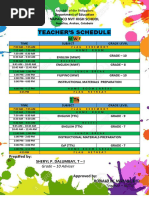 Class Schedule 2019-GRADE 10 ATB