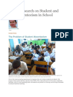 Action Research On Student and Pupil Absenteeism in School