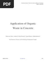 Application of Organic Waste in Concrete