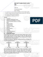 Unit 8 Measures of Variation and Skewness: Objectives