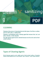 Cleaning vs. Sanitizing