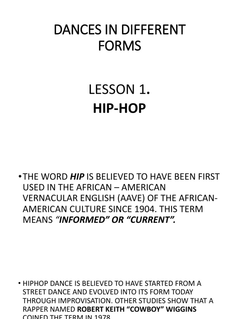 Understanding Hip-Hop Dance Styles | PDF | Dances | Hip Hop Music