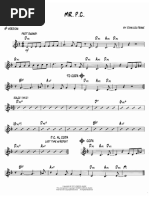 John Coltrane Mr Pc Pdf
