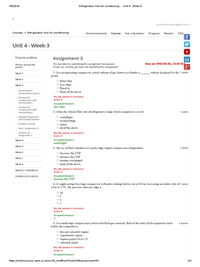 Refrigeration and Air-Conditioning - Unit 4 - Week-3 | PDF | Air ...
