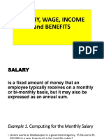 Salary, Wage, Income and Benefits