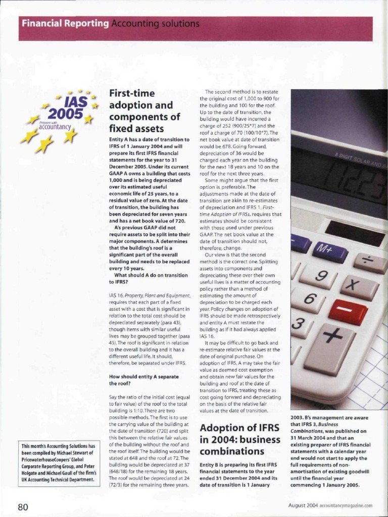 Fixed Asset Components Issue | PDF | International Financial Reporting ...