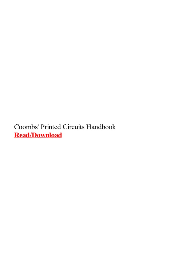 Coombs Printed Circuits Handbook | PDF | Printed Circuit Board